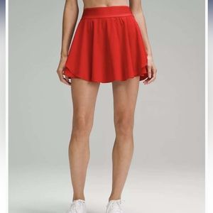 Lululemon Run Court Rival Tennis Skirt Red